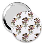 Butterflies on Peonies - by LaRenard 3  Handbag Mirrors Front