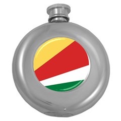 Seychelles Flag Round Hip Flask (5 Oz) by FlagGallery