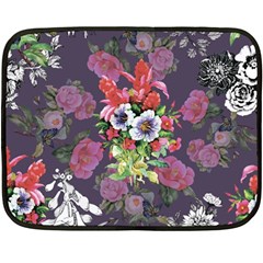 Purple Flowers Fleece Blanket (mini) by goljakoff