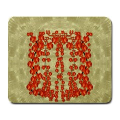 Roses Decorative In The Golden Environment Large Mousepads by pepitasart