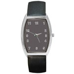Carbon Grey - Barrel Style Metal Watch Front