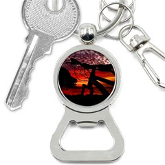 Mountain Bike Parked At Waterfront Park003 Bottle Opener Key Chain by dflcprintsclothing