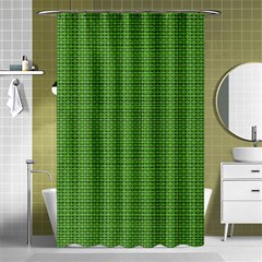 Green Knitting Shower Curtain 48  X 72  (small)  by goljakoff