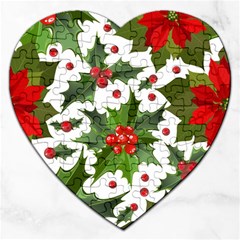 Christmas Berries Jigsaw Puzzle (heart) by goljakoff