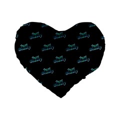 Just Beauty Words Motif Print Pattern Standard 16  Premium Heart Shape Cushions by dflcprintsclothing