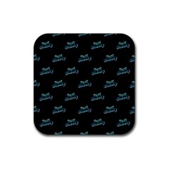 Just Beauty Words Motif Print Pattern Rubber Coaster (square)  by dflcprintsclothing