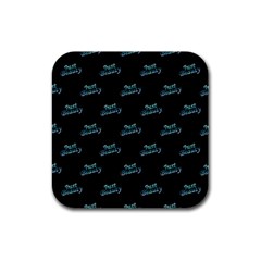 Just Beauty Words Motif Print Pattern Rubber Square Coaster (4 Pack)  by dflcprintsclothing