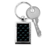 Just Beauty Words Motif Print Pattern Key Chain (Rectangle) Front