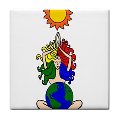 Elemental Sun Goddess   Tile Coaster by IIPhotographyAndDesigns