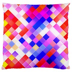 Squares Pattern Geometric Seamless Standard Flano Cushion Case (one Side) by Dutashop