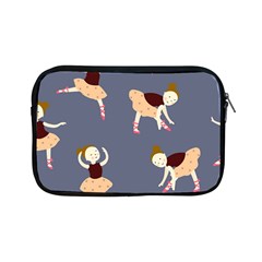 Cute  Pattern With  Dancing Ballerinas On The Blue Background Apple Ipad Mini Zipper Cases by EvgeniiaBychkova