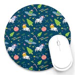 Space Christmas Space Christmas Round Mousepads Front