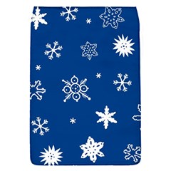 Christmas Seamless Pattern With White Snowflakes On The Blue Background Removable Flap Cover (s) by EvgeniiaBychkova