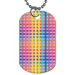 Digital Paper Stripes Rainbow Colors Dog Tag (one Side) by HermanTelo