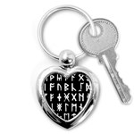 The Anglo Saxon Futhorc Collected Inverted Key Chain (Heart) Front