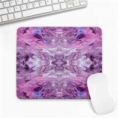 Pink Grey Repeats Large Mousepads by kaleidomarblingart