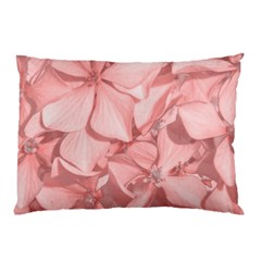 Coral Colored Hortensias Floral Photo Pillow Case by dflcprintsclothing