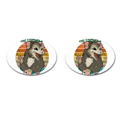 Possum - Be Urself Cufflinks (oval) by Valentinaart