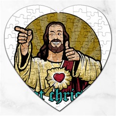 Buddy Christ Jigsaw Puzzle (heart) by Valentinaart