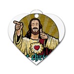 Buddy Christ Dog Tag Heart (One Side) Front