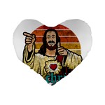 Got Christ? Standard 16  Premium Flano Heart Shape Cushions Back