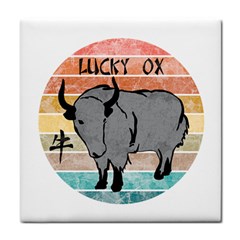 Chinese New Year ¨c Year Of The Ox Tile Coaster by Valentinaart