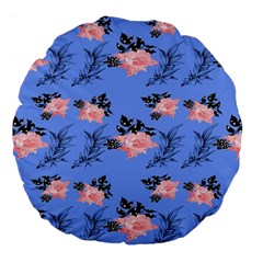 Flowers Pattern Large 18  Premium Flano Round Cushions by Sparkle