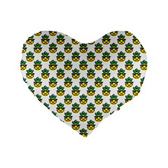 Holiday Pineapple Standard 16  Premium Flano Heart Shape Cushions by Sparkle