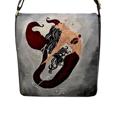 Bama Mermaid Flap Closure Messenger Bag (l) by CKArtCreations