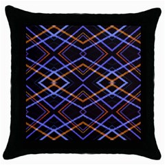 Intersecting Diamonds Motif Print Pattern Throw Pillow Case (black) by dflcprintsclothing