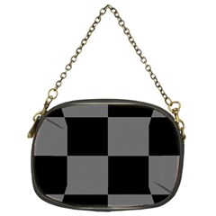 Black Gingham Check Pattern Chain Purse (two Sides) by yoursparklingshop