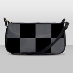 Black Gingham Check Pattern Shoulder Clutch Bag by yoursparklingshop