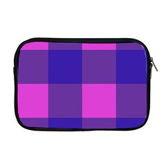 Blue And Pink Buffalo Plaid Check Squares Pattern Apple Macbook Pro 17  Zipper Case by yoursparklingshop