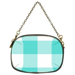 Turquoise And White Buffalo Check Chain Purse (one Side) by yoursparklingshop