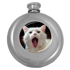 Wow Kitty Cat From Fonebook Round Hip Flask (5 Oz) by 2853937