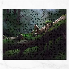 Wooden Child Resting On A Tree From Fonebook Rectangular Jigsaw Puzzl by 2853937