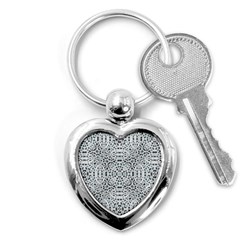 Dots Motif Geometric Print Design Key Chain (heart) by dflcprintsclothing