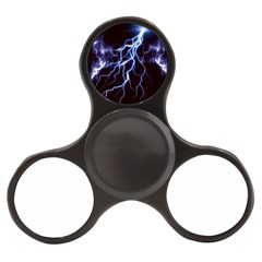 Blue Thunder At Night, Colorful Lightning Graphic Finger Spinner by picsaspassion