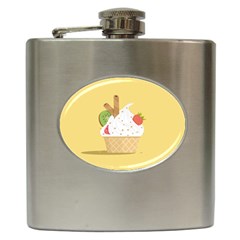 Ice Cream Dessert Summer Hip Flask (6 Oz) by Dutashop