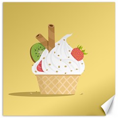 Ice Cream Dessert Summer Canvas 20  X 20  by Dutashop