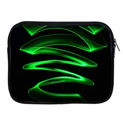 Green Light Painting Zig-zag Apple Ipad 2/3/4 Zipper Cases by Dutashop