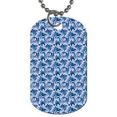 Blue Pattern Scrapbook Dog Tag (one Side) by Dutashop