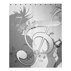 Dance Music Treble Clef Sound Girl Shower Curtain 60  X 72  (medium)  by Dutashop