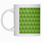 Green Pattern Ornate Background White Mugs Left