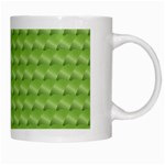 Green Pattern Ornate Background White Mugs Right