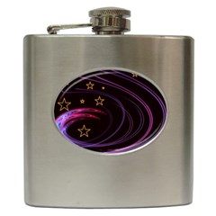 Background Abstract Star Hip Flask (6 Oz) by Dutashop