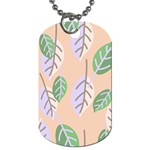 Leaf Pink Dog Tag (One Side) Front