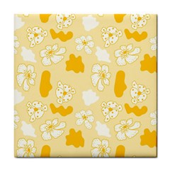 Abstract Daisy Tile Coaster by Eskimos