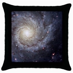 Spiral Galaxy Throw Pillow Case (black) by ExtraAwesomeSauce