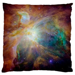 Colorful Galaxy Large Flano Cushion Case (one Side) by ExtraAwesomeSauce